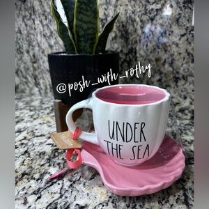 Rae Dunn / Princess Collaboration Tea Cup with Saucer, NWT